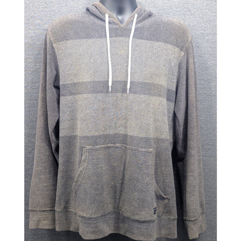 BILLABONG Mens Hoodie - Gray, Flecker Blocked, Pullover, Drawstring, Size Medium